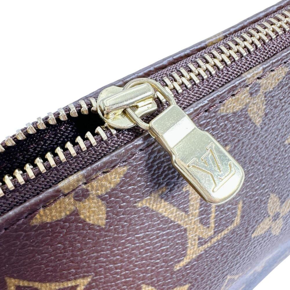 LOUIS VUITTON Authentic Brown Monogram Canvas Pochette Pouch - Picture 10 of 13